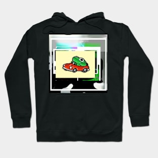 Frog the red car driver lapel pin Hoodie